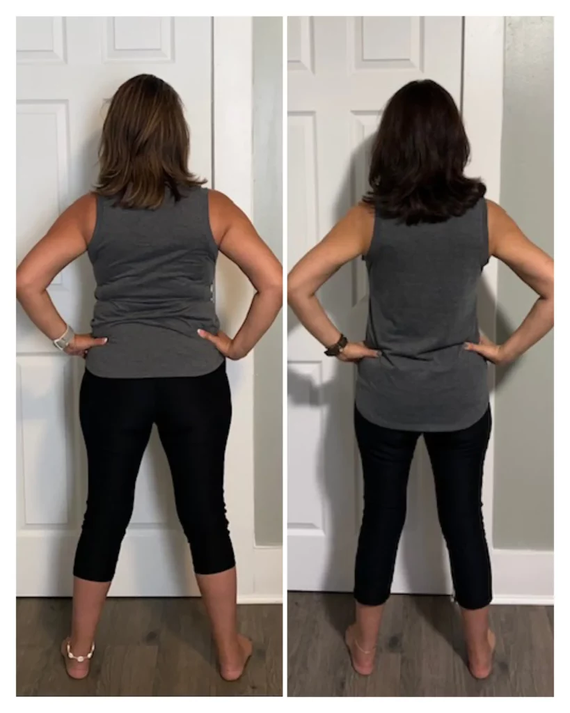 Yeydi before and after weight loss back view