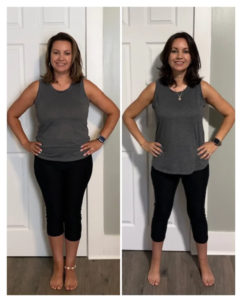 Yeydi before and after weight loss front view