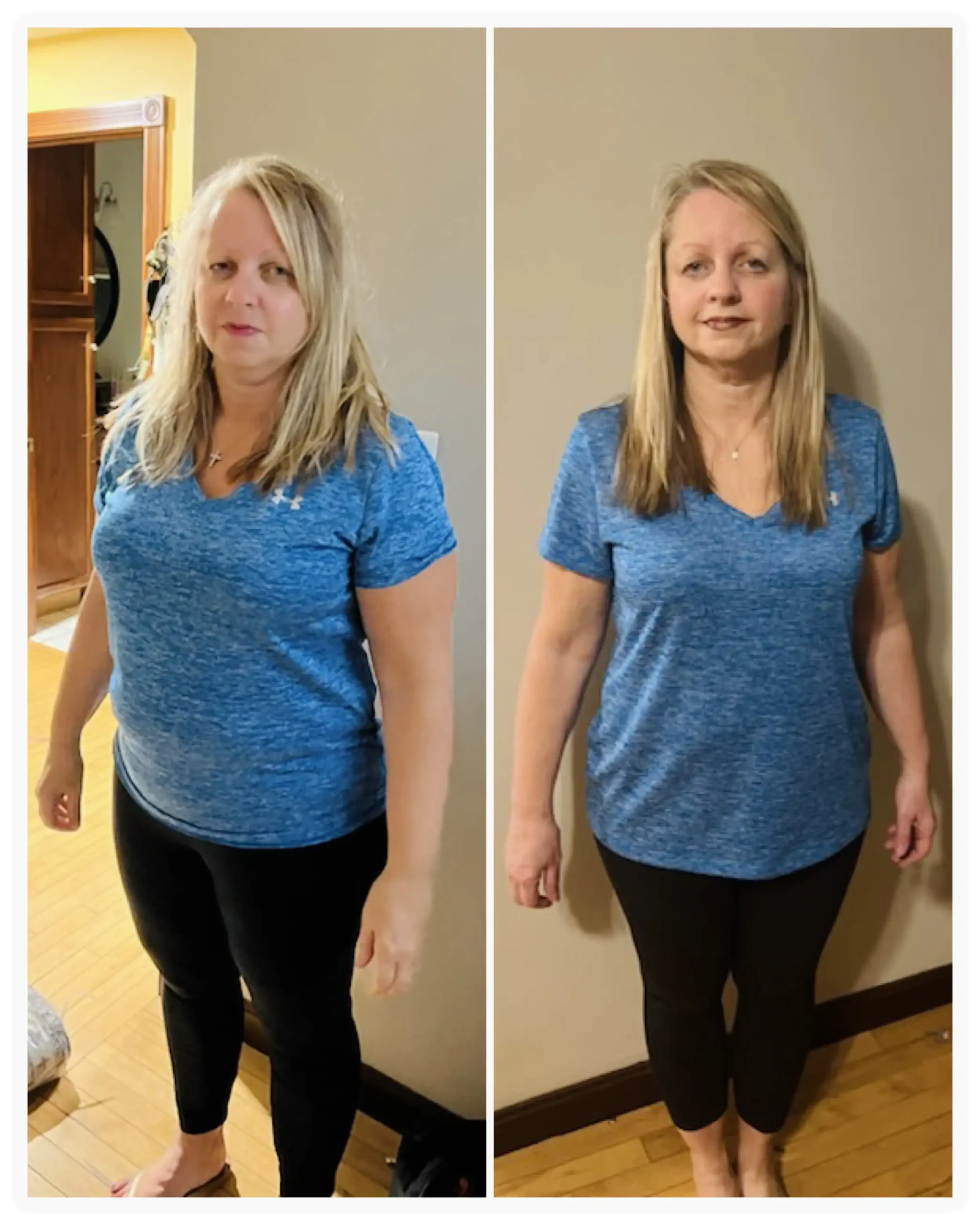 Maria before and after weight loss