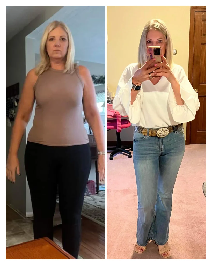 Tracey before & after weight loss