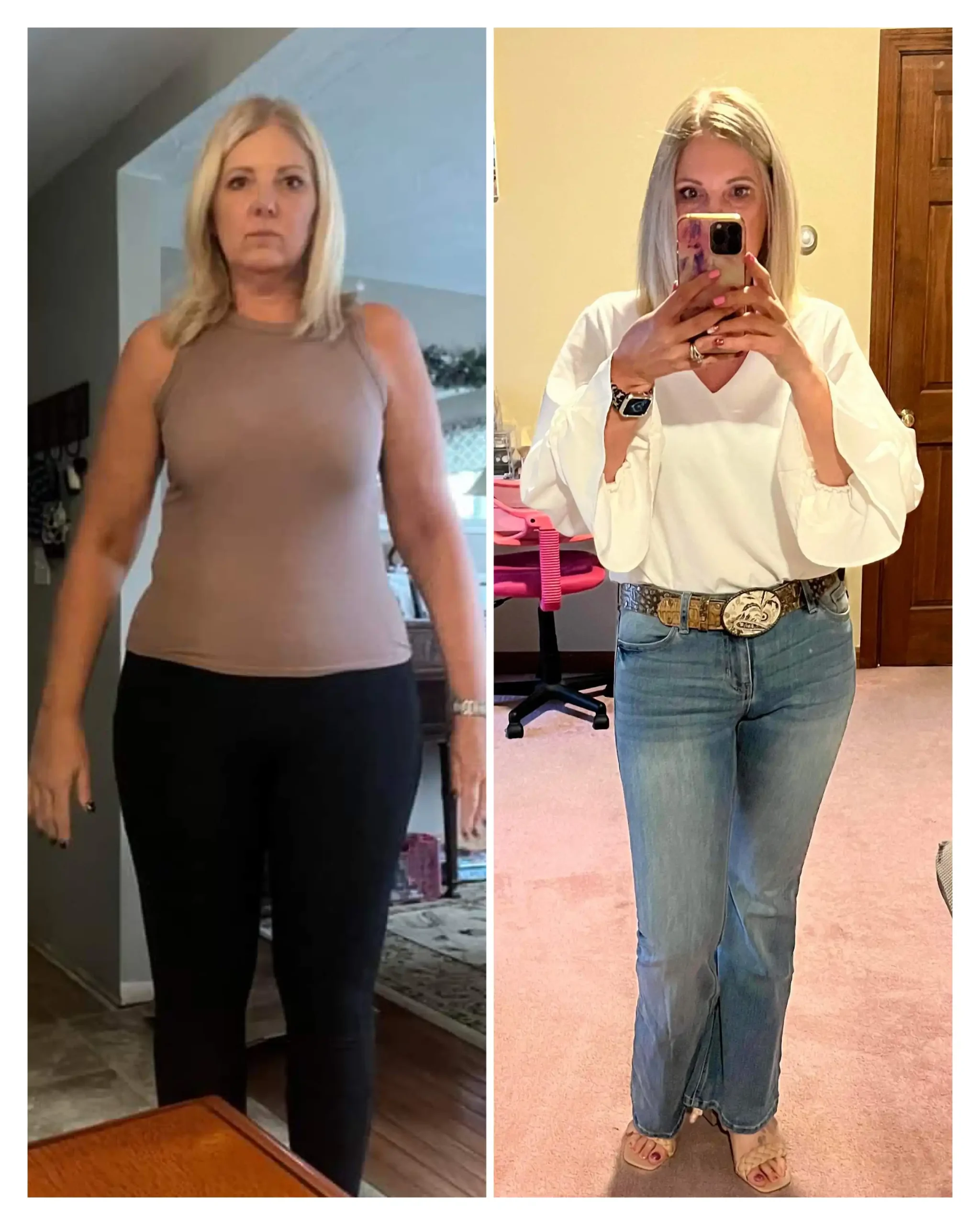 Tracey before & after weight loss