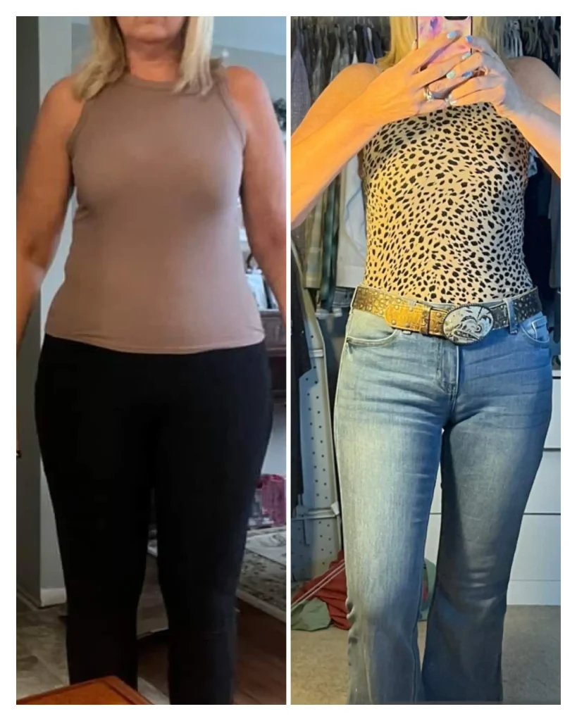 Tracey before & after weight loss