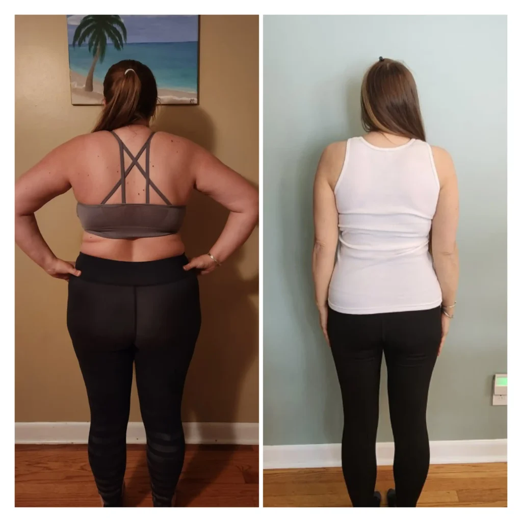 Barbara before and after weight loss