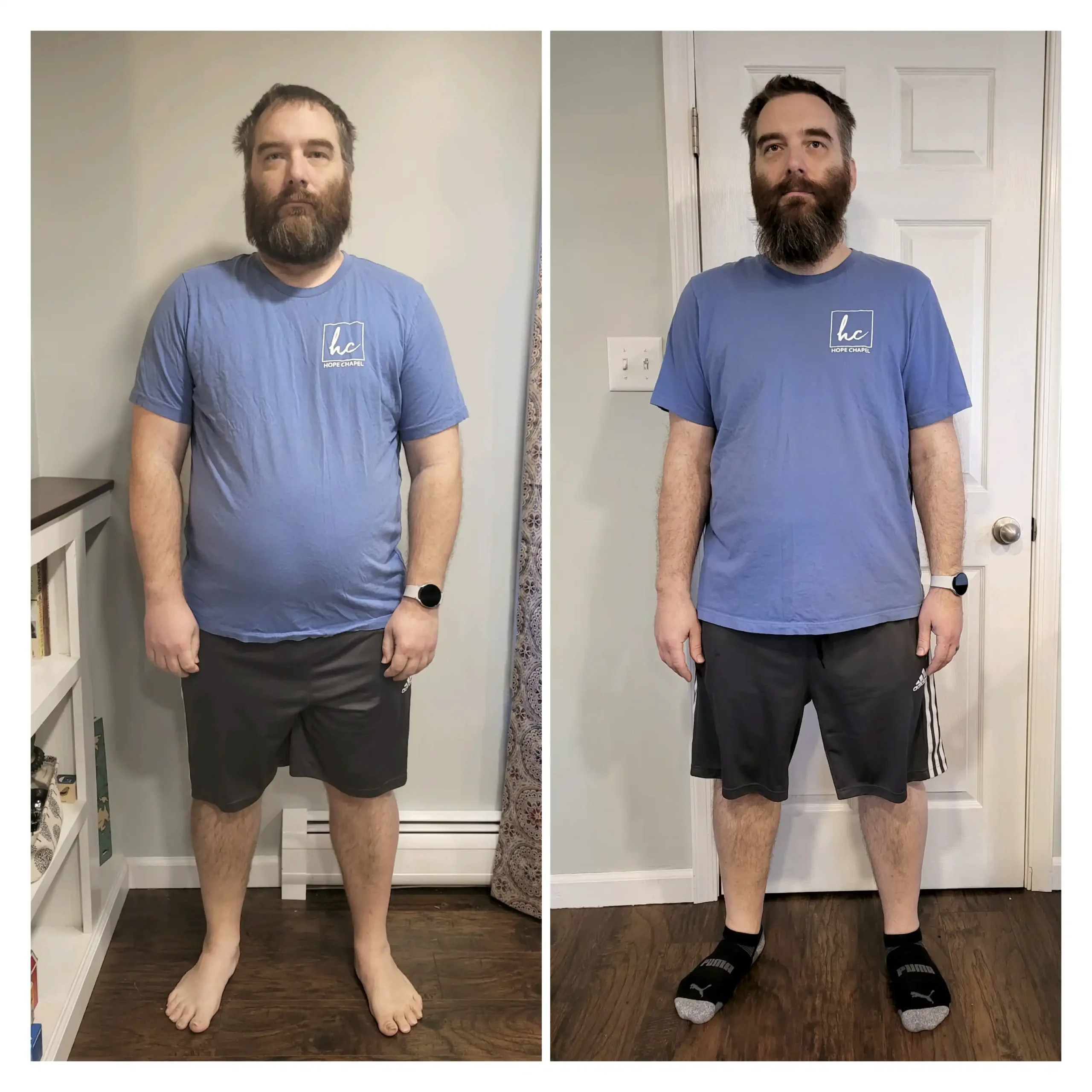 Dan before and after weight loss - front