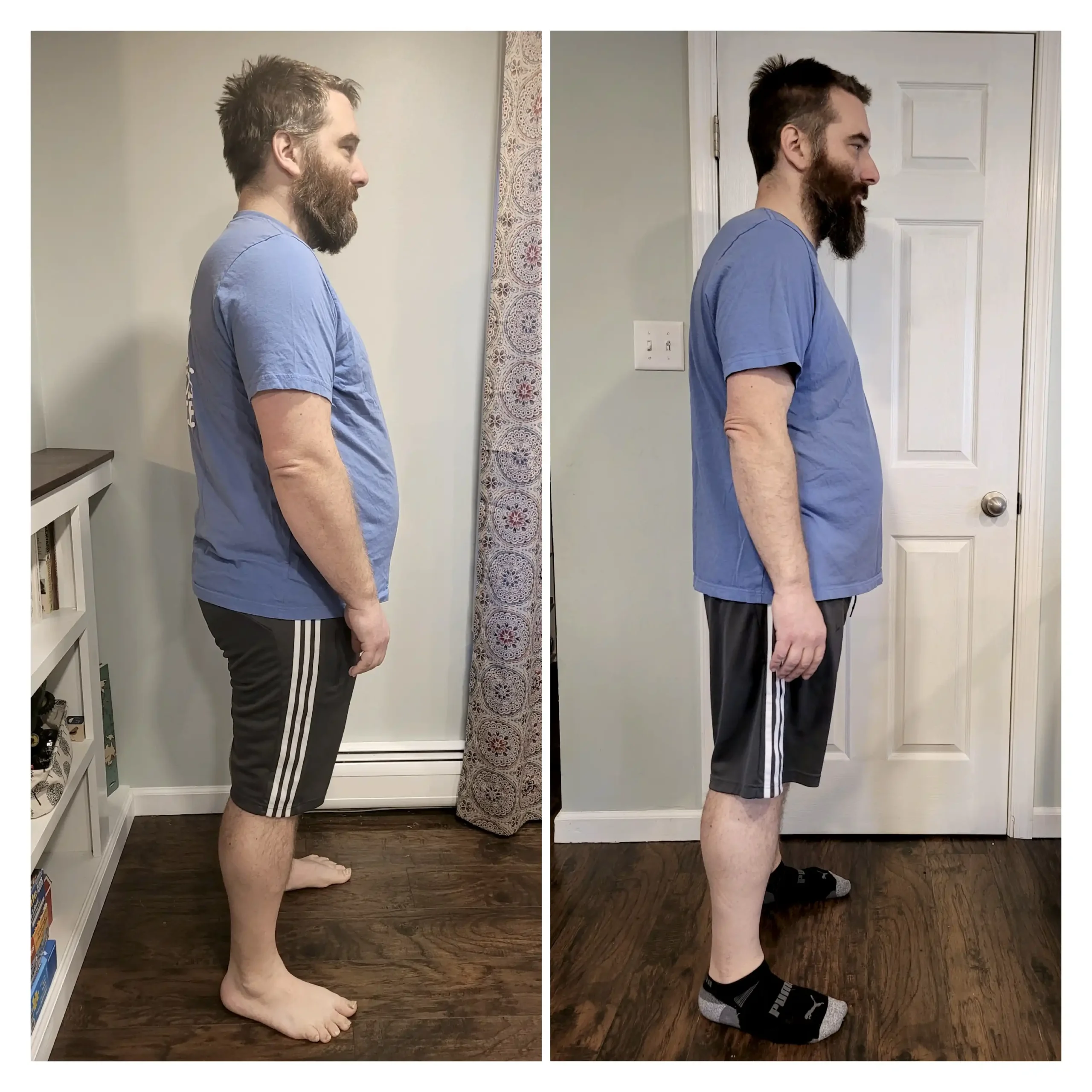Dan before and after weight loss - side