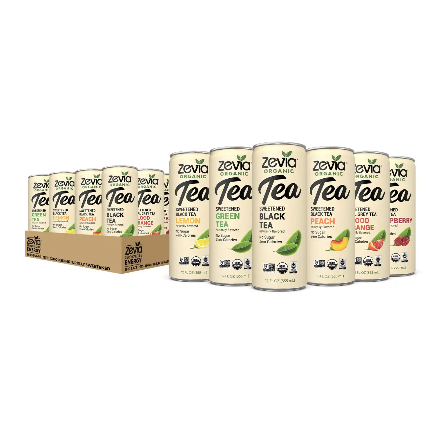 Zevia Organic Sugar Free Iced Tea, Variety Pack