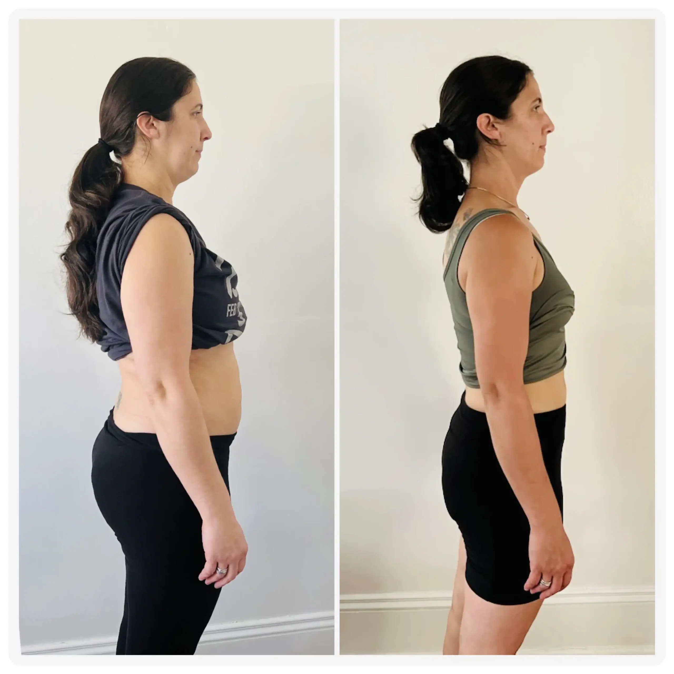 Daliana before and after weight loss side view