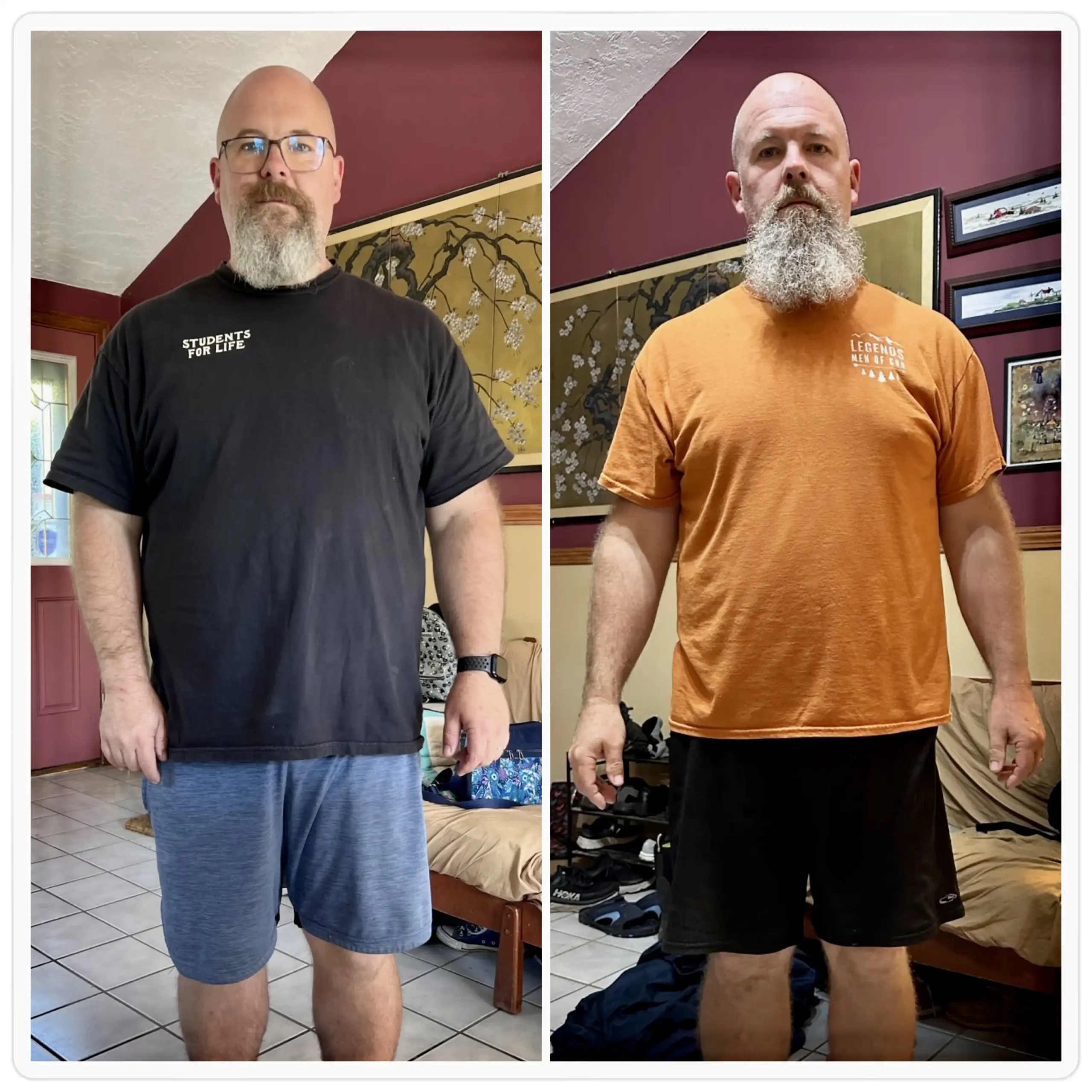 Jason before and after weight loss front view