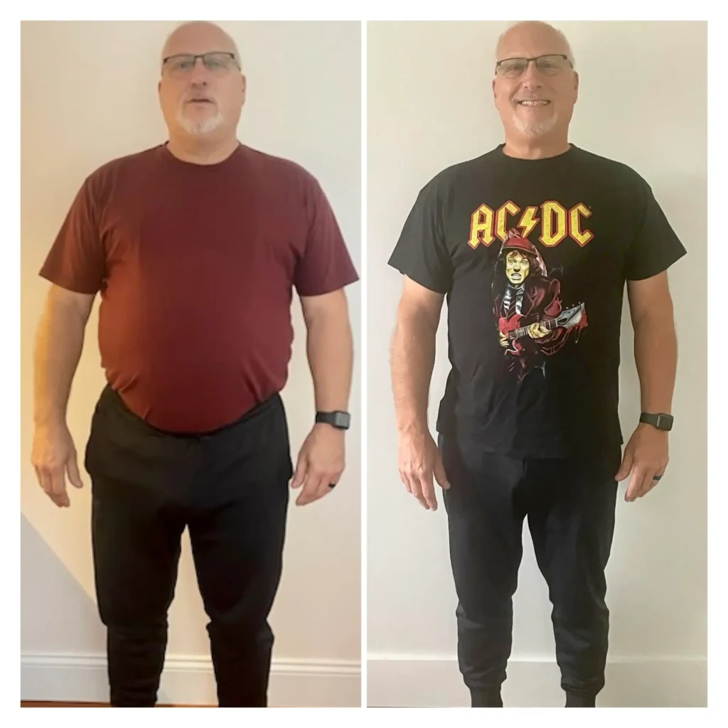Dan H before and after weight loss front view