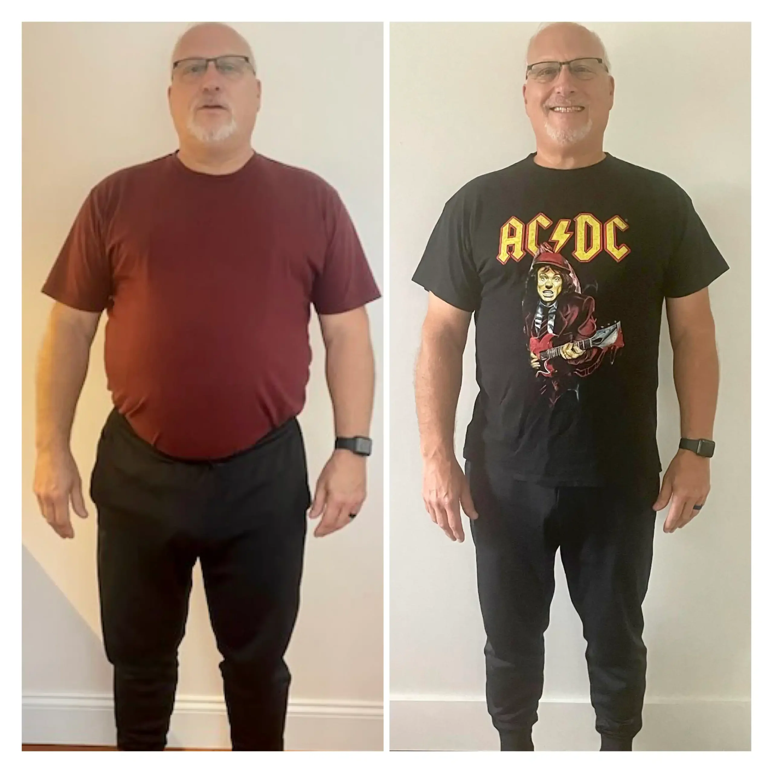 Dan H before and after weight loss front view