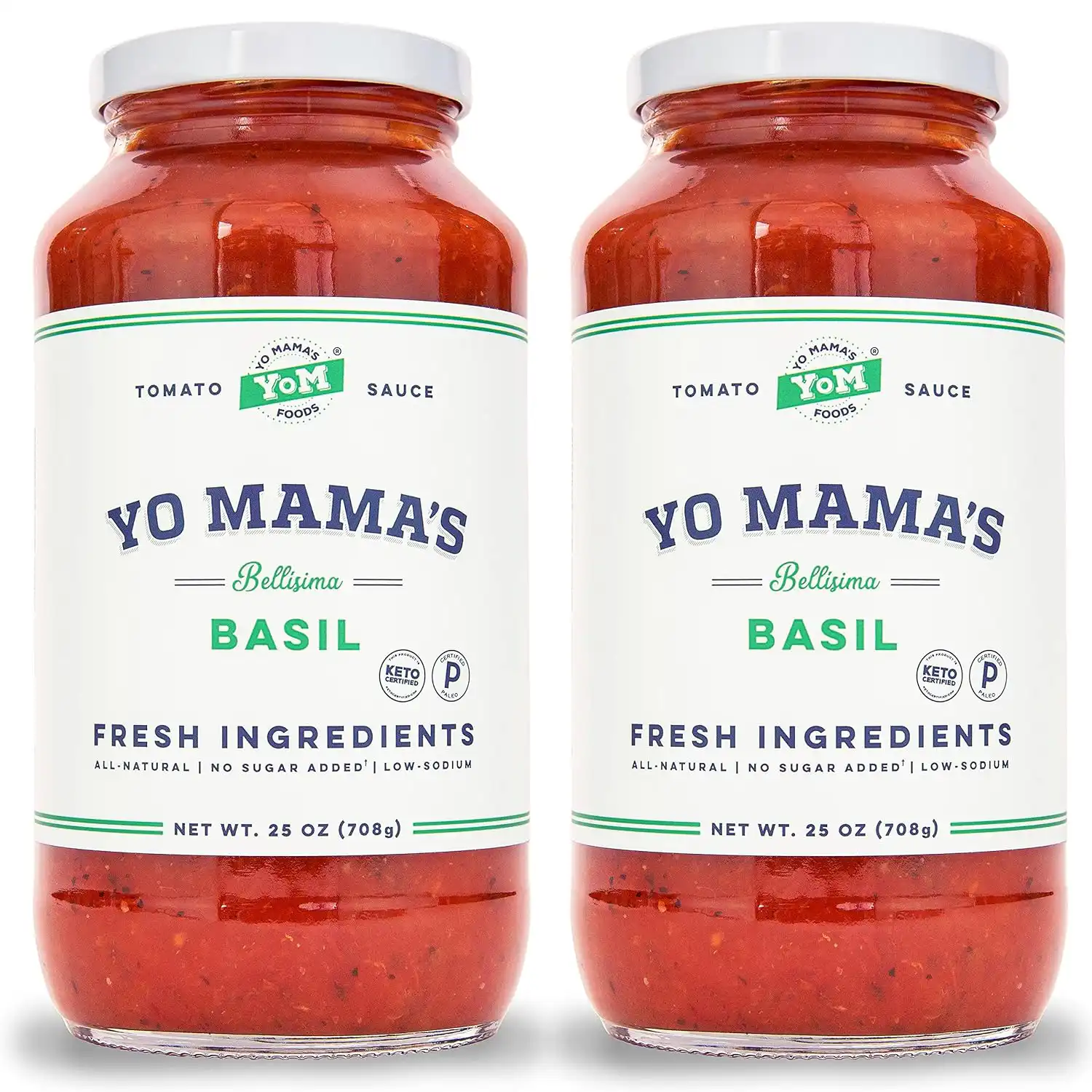 Keto Tomato Basil Pasta Sauce by Yo Mama's Foods