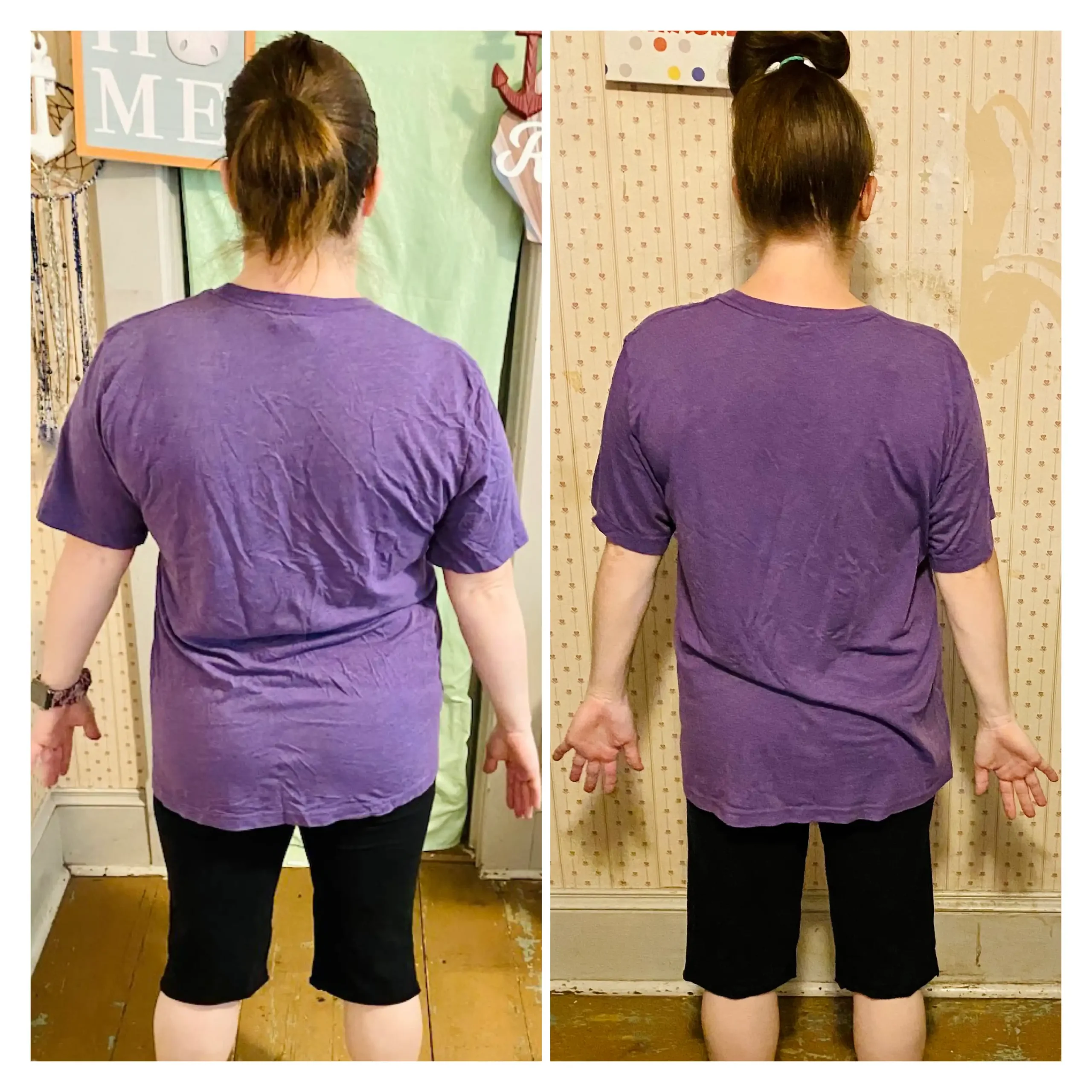 Nicole before and after weight loss back view