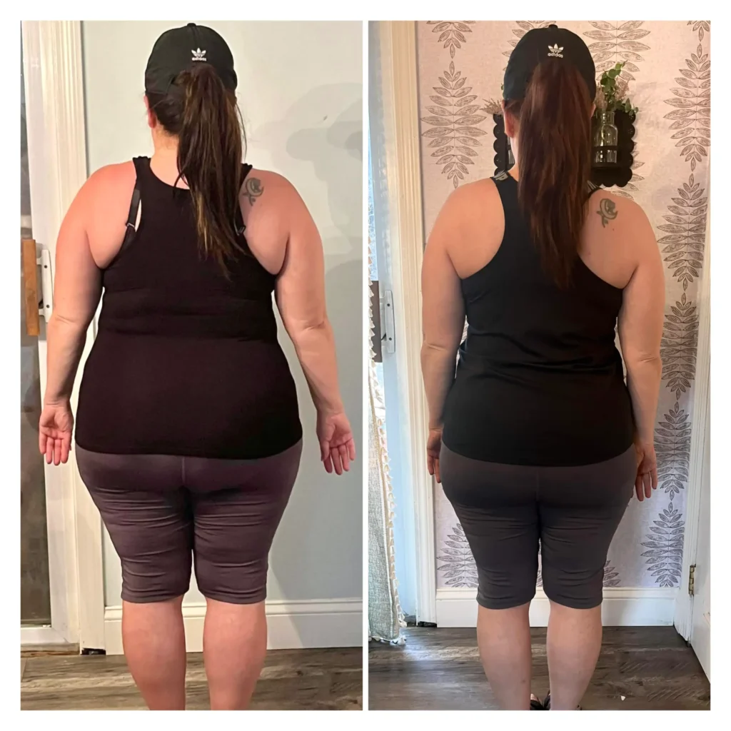 Maritza before and after weight loss back view
