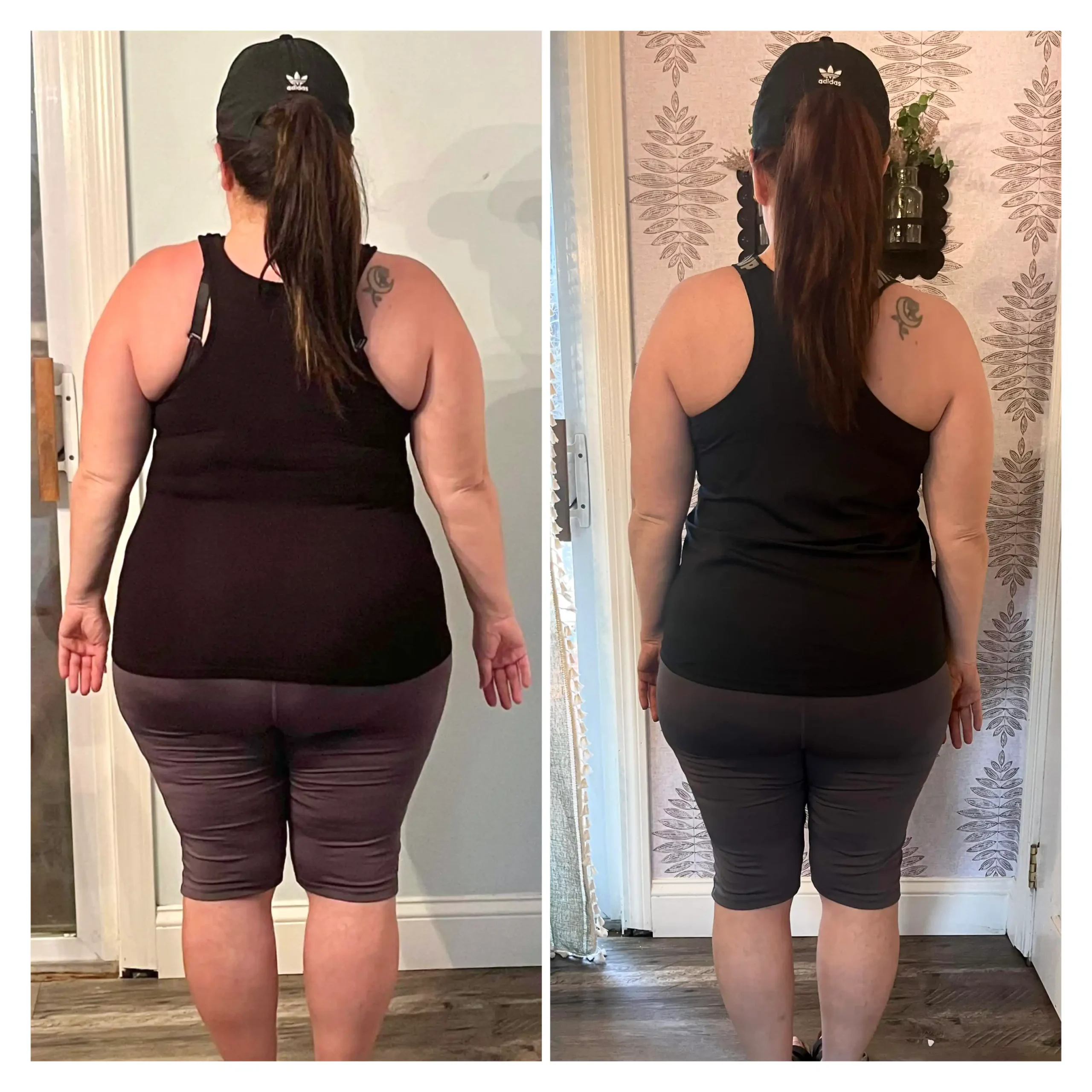 Maritza before and after weight loss back view