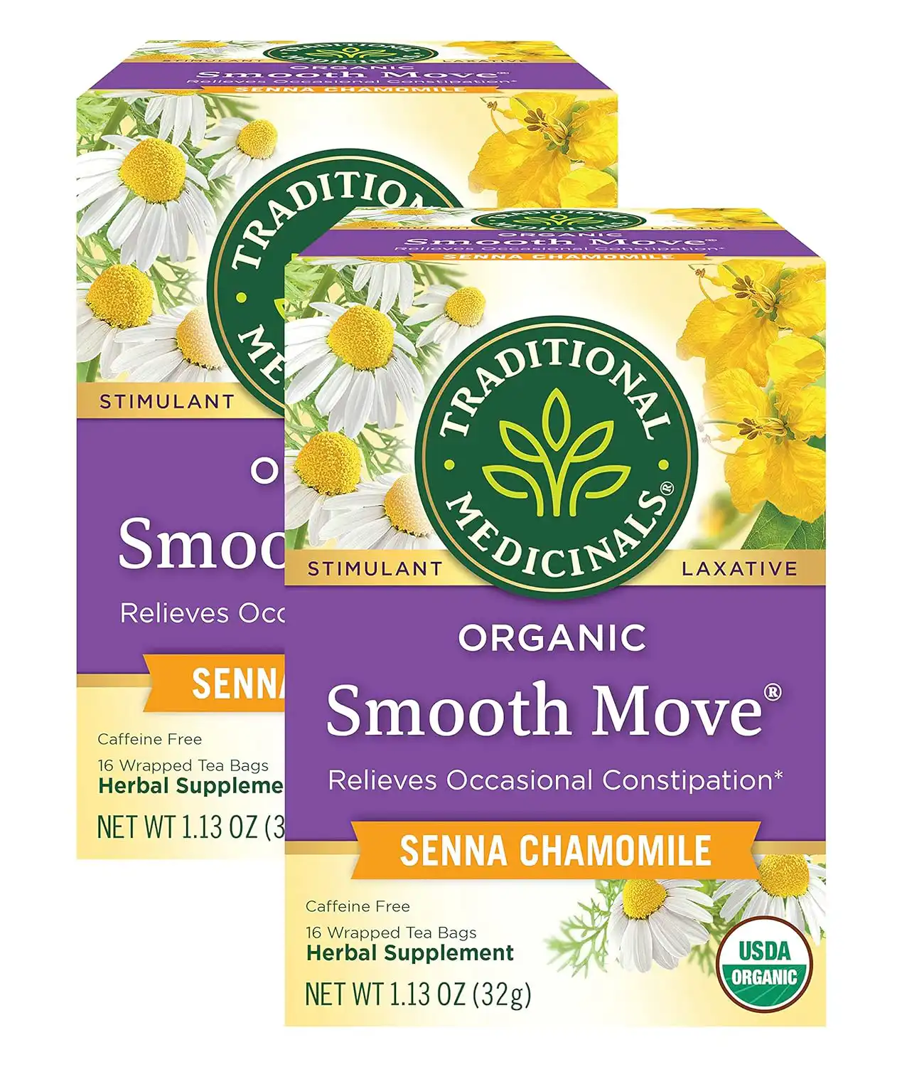 Traditional Medicinals Tea, Organic Smooth Move 2 Pack