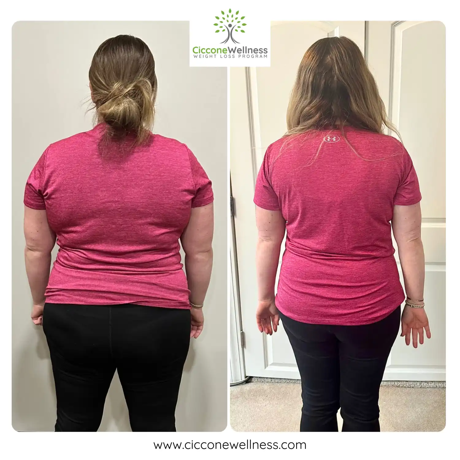 Nicole Q before and after weight loss back view